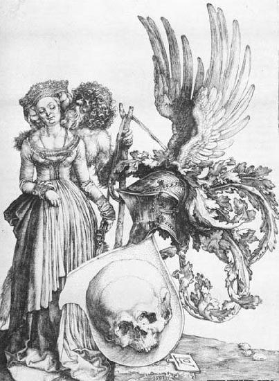 Albrecht Durer Coat-of-Arms with a Skull